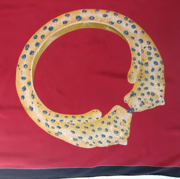 must de Cartier Paris Womens Vintage Silk Scarf. - Picture 4 of 14